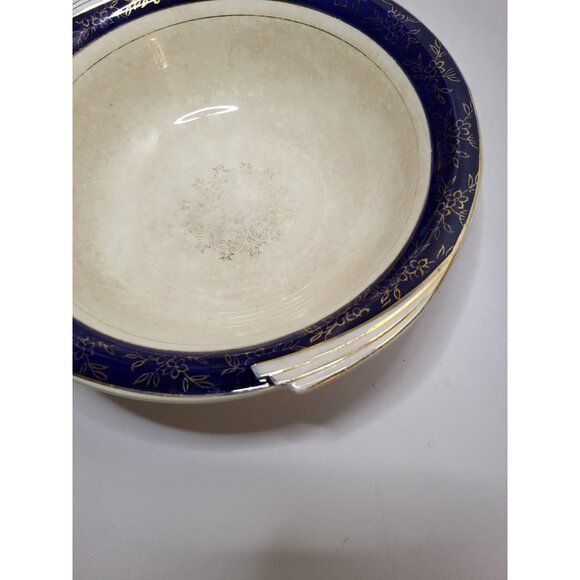 Vintage Antique Victoria China Warranted 22 Kt Gold 10” Bowl - Picture 2 of 11